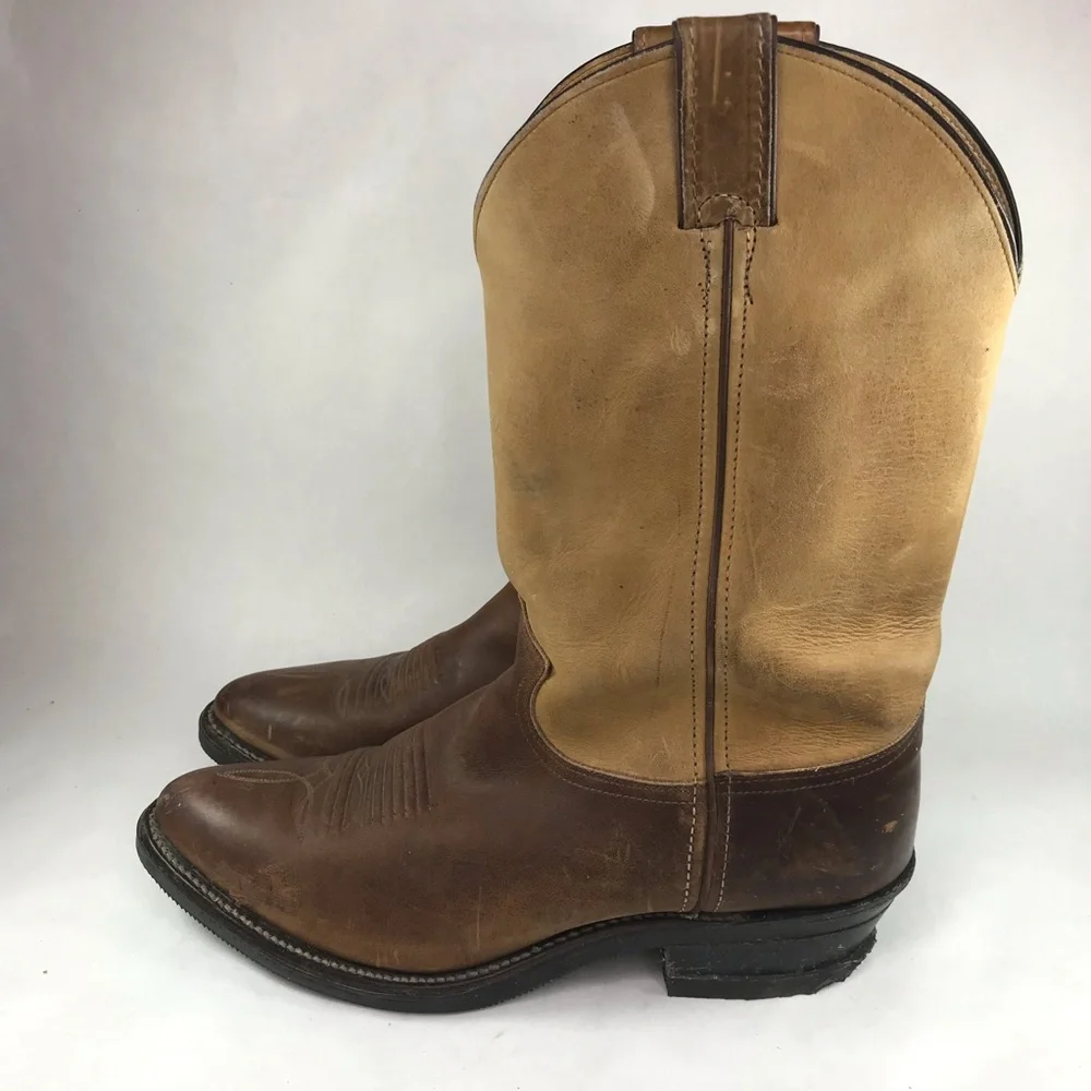 Chippewa Mens Size 11.5D Brown Leather Cowboy Boots USA